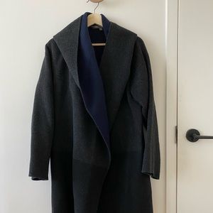 Vince Shawl Coat -Two-toned Charcoal Grey